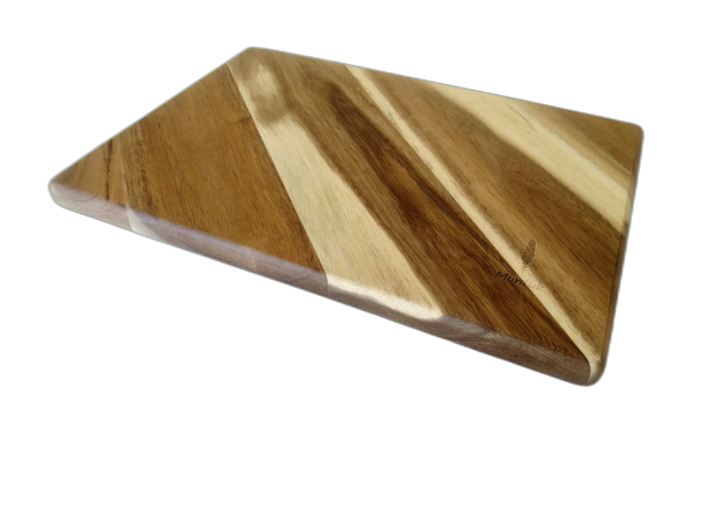 Acacia Wood Cutting Board Set, Japanese Style, Reversible with Juice Groove