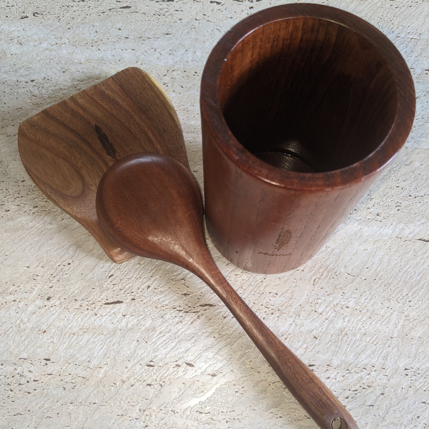 Montuk 9 Pcs Natural Teak Wood Cooking Utensils Set for Kitchen, Spoon Set.