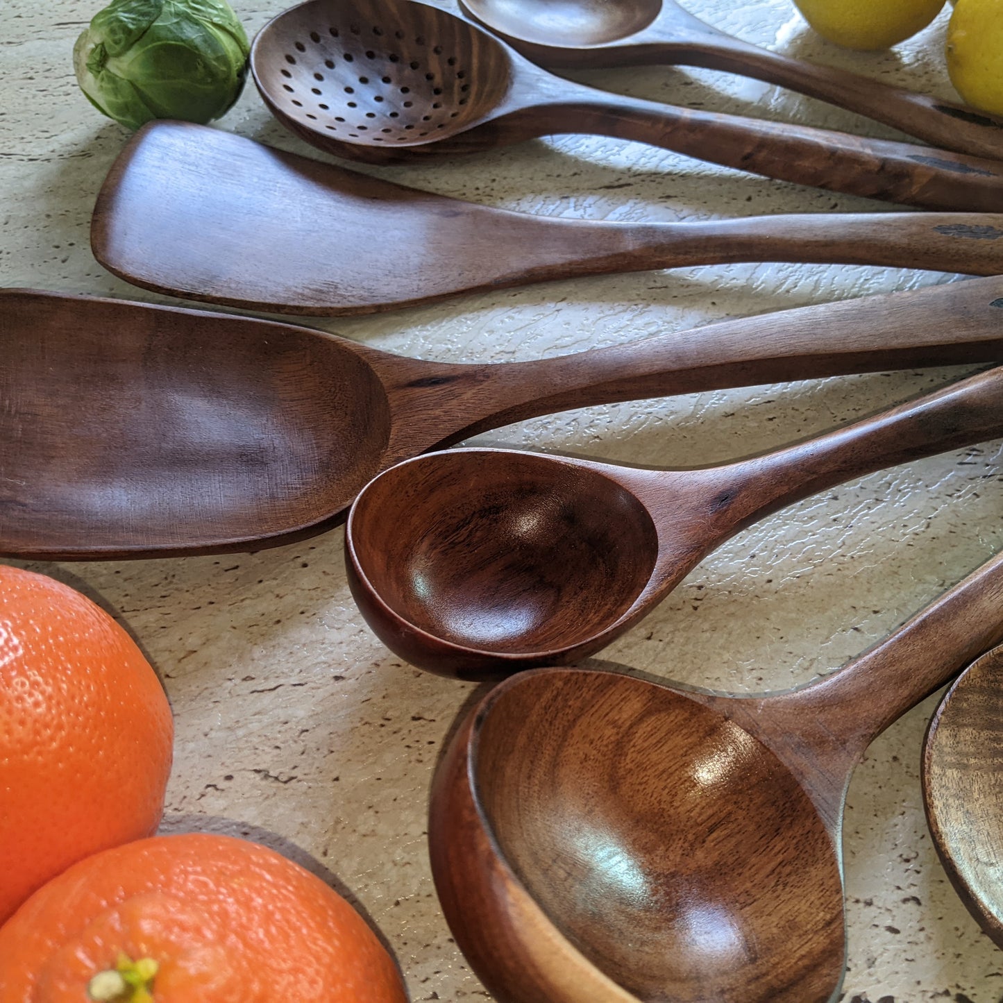 Montuk 7 Pcs Natural Teak Wood Cooking Utensils Set for Kitchen, Spoon Set.