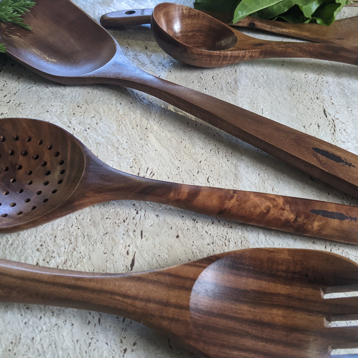 Montuk 5 Pcs Natural Teak Wood Cooking Utensils Set for Kitchen, Spoon Set. (Copy)