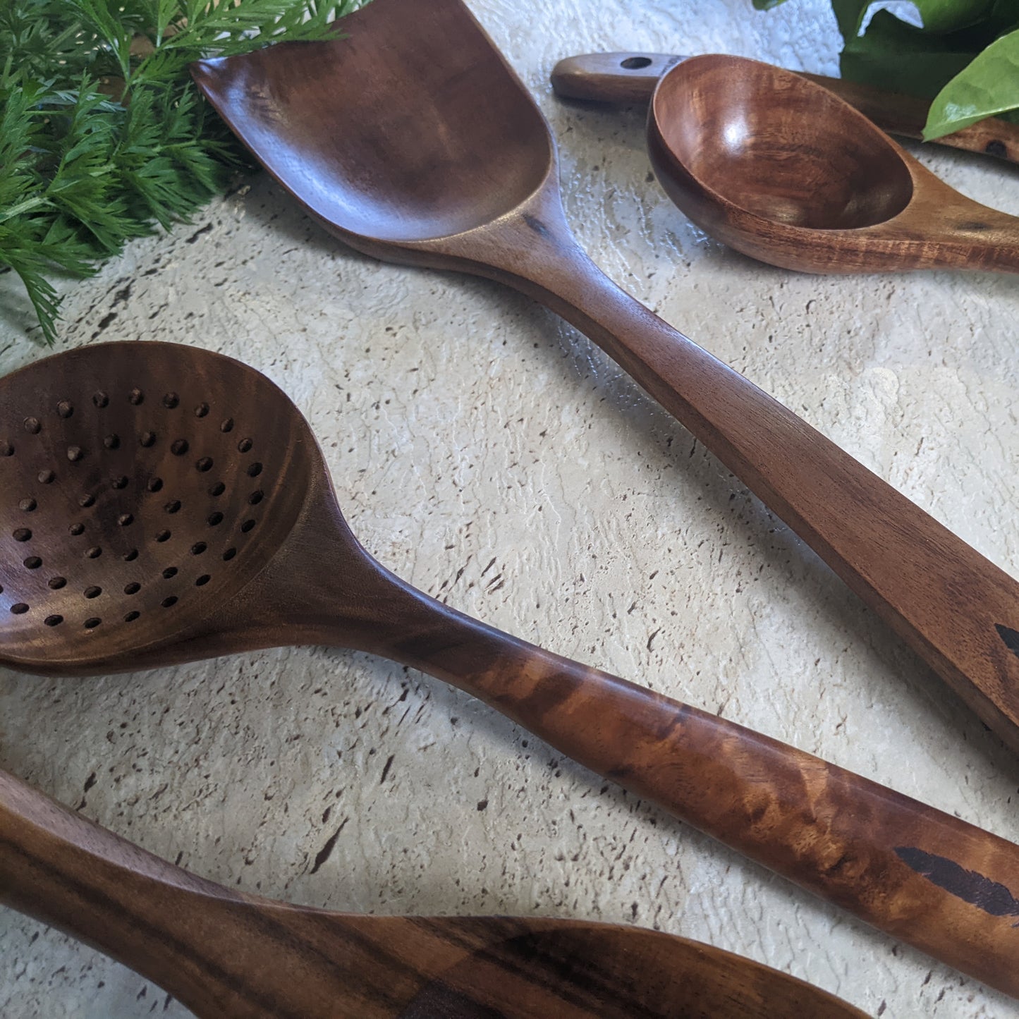 Montuk 5 Pcs Natural Teak Wood Cooking Utensils Set for Kitchen, Spoon Set. (Copy)